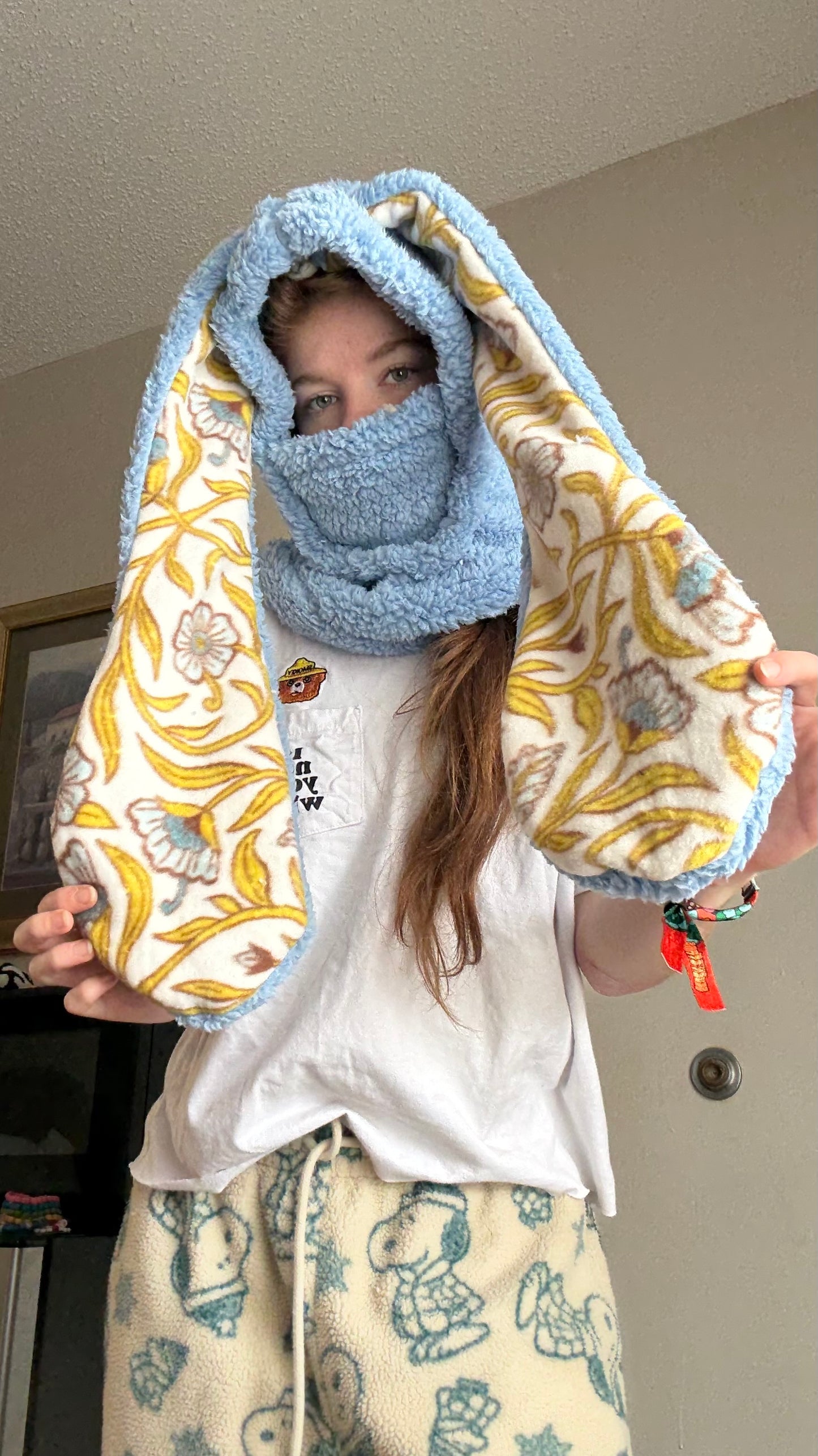 blue paisley bunny